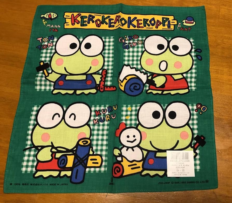 Amazon.co.jp: けろけろけろっぴ キャラクター ハンカチ レトロ